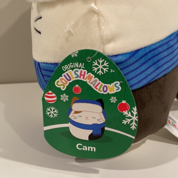 Squishmallow Cam the Cat with Blue Scarf and Hat 8” NWT Christmas 2023 - Picture 3 of 4